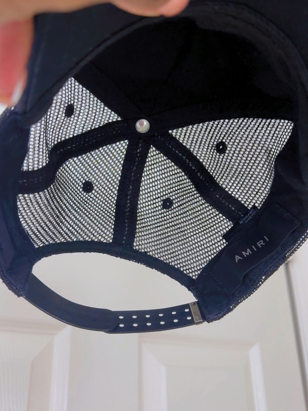 Kids Amiri Multicolor Logo Trucker Hat – Black Designer Snapback Cap - Picture 7 of 8